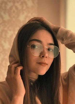 Круглые имиджевые очки, унисекс