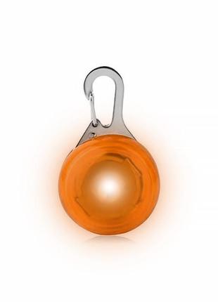Led підвіска на нашийник для собак friend hy-0501 orange ліхтарик безпеки світлодіодний кулон