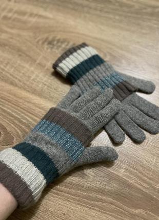 Теплі Шерстяні рукавички + шарф3 фото