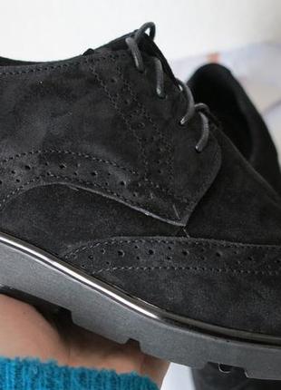 Timberland oxford мужские черные замшевые туфли броги оксфорд  тимберленд