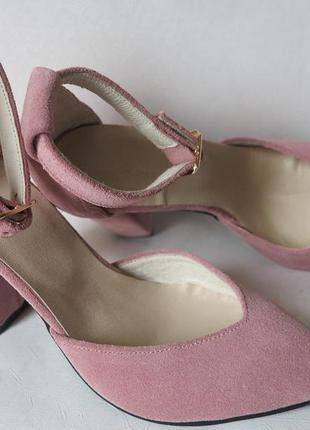 Mante! красивые женские замшевые цвет пудра босоножки туфли каблук 10 см весна лето осень2 фото