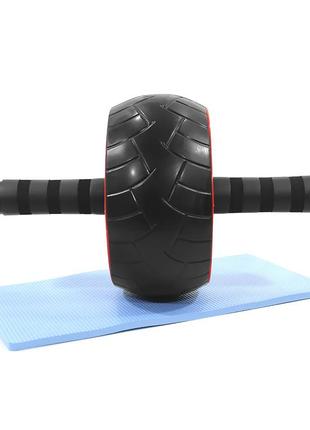 Колесо dobetters wt-e101 red + black для мышц пресса широкое фитнес ролик тренажер