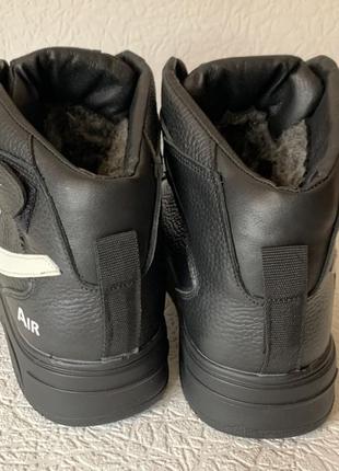 Nike зимние чёрные женские высокие кроссовки ботинки обувь кросики с мехом батал3 фото