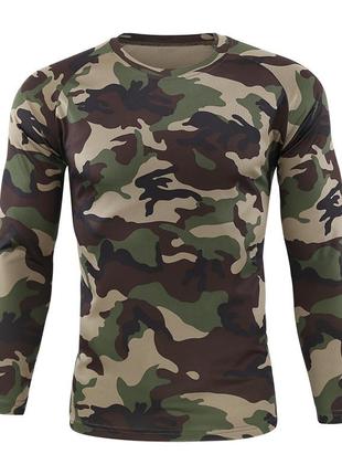 Тактический гольф lesko a659 camouflage 3xl с длинным рукавом камуфляж армейский