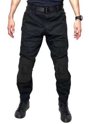 Тактичні штани lesko b603 black 32 розмір чоловічі штани військові для силових структур з кишенями мілітарі