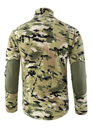 Тактическая кофта lesko a973 camouflage cp 2xl (38р.) флисовая мужская2 фото