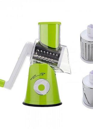 Ручна овочерізка терка з насадками tabletop drum grater cy-8062 фото