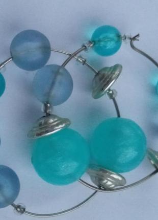 Серьги в бирюзовом цвете