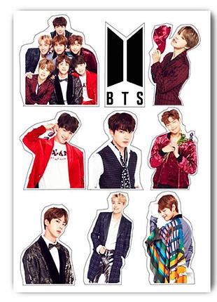 Стікери наклейки bts army аркуш а4 (stik_006)