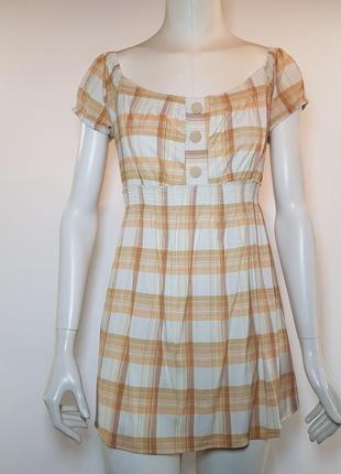 Платье-туника "franis" летнее в клетку отрезное (германия)2 фото