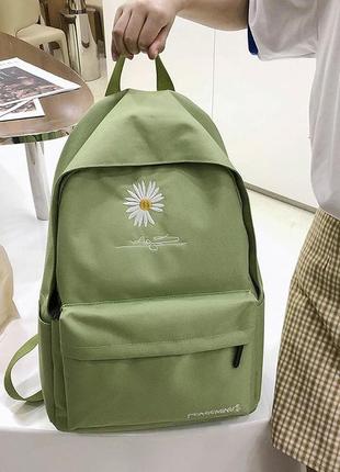 Рюкзак школьный с вышивкой ромашка. 5 цветов6 фото