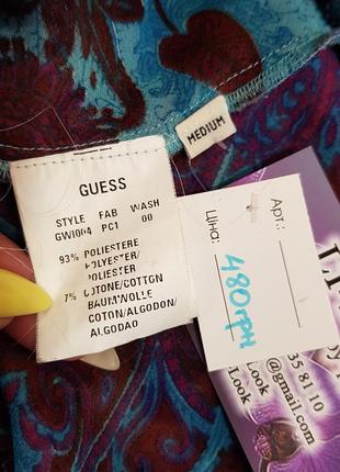 Туніка "guess" кольорова шифонова з відкритою спинкою (сша)10 фото