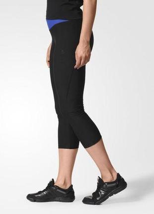 Штани спортивні жіночі adidas ult 34 ab7159 (чорні, для тренувань на фітнес, еластичні, бренд адідас)2 фото