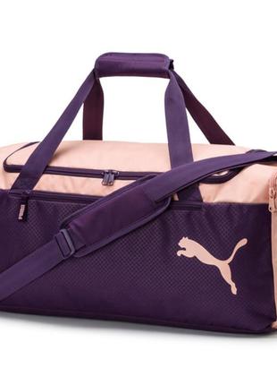 Сумка спортивная puma fundamentals medium sports bag 075528 07 (индиго, боковой карман, средняя, бренд пума)