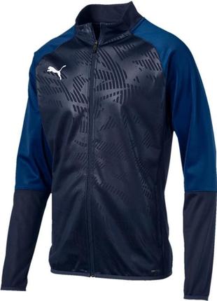 Олимпийка сортивная мужская puma cup training poly core 656014 06 (темно-синий, для тренировок, логотип пума)