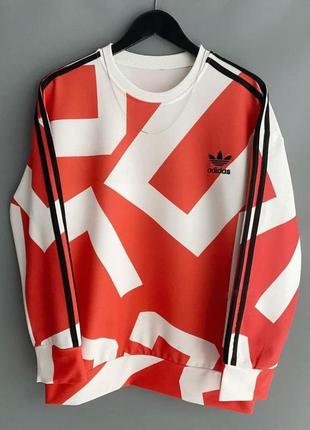 Свитшот adidas мужской оранжевый / белый