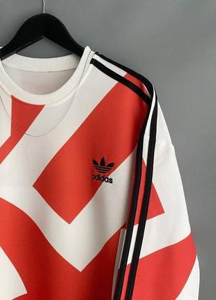 Свитшот adidas мужской оранжевый / белый2 фото