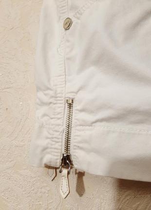 La visione стильная брендовая юбка белая с замками-молниями мини6 фото