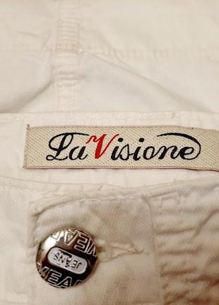 La visione стильная брендовая юбка белая с замками-молниями мини10 фото