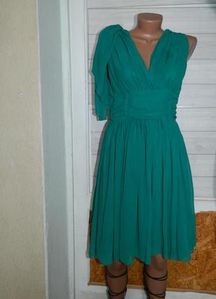 Р. 44-46 платье нарядное зелёное pearl live