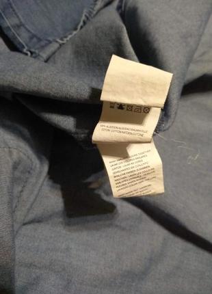 Рубашка джинсовая на пуговицах4 фото