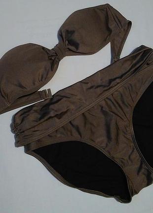70в 75а-у фірмовий стильний купальник бандо з утягивающими плавками, а чашка-в