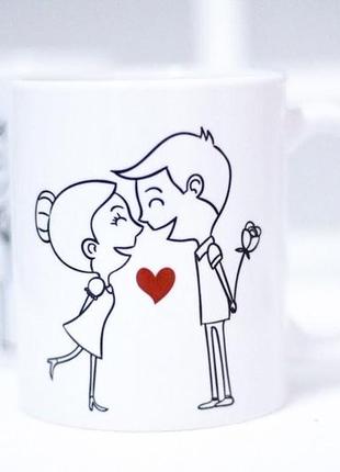 Оригинальная прикольная чашка с фото для девушки жены влюбленных подарок на день рождения