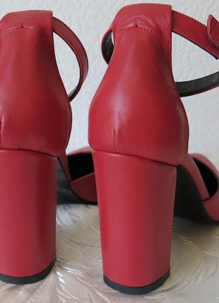 Mante! красивые женские красные кожаные босоножки туфли каблук 10 см весна лето осень4 фото