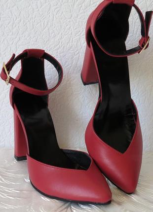 Mante! красивые женские красные кожаные босоножки туфли каблук 10 см весна лето осень9 фото