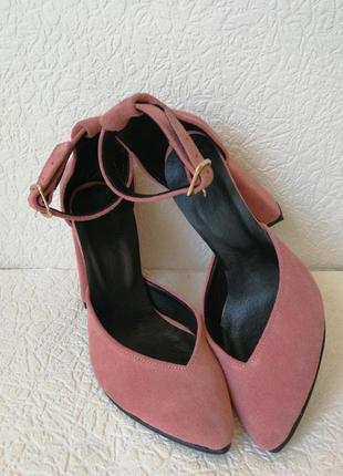 Mante! красивые женские замшевые розового цвета босоножки туфли каблук 10 см весна лето осень2 фото