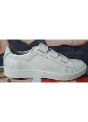 Mante white! брендовые кожаные белые женские туфли на липучках кроссовки слипоны кеды6 фото