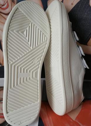 Mante white! брендові шкіряні білі жіночі туфлі на липучках кросівки сліпони кеди10 фото