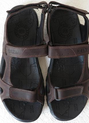 Mante xbiom комфорт! кожаные коричневые мужские сандалии в манте хбиом  лето 20223 фото