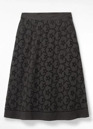 White stuff-нова шикарна бавовняна спідниця з шиття! р.-16uk! батал!