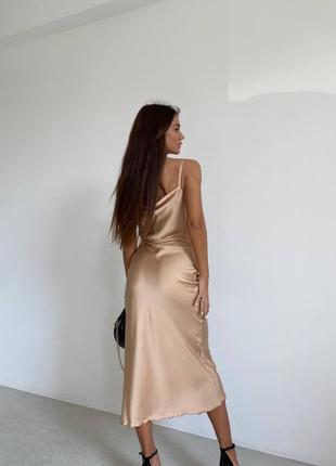 Шелковое платье комбинация в бельевом стиле ❤️5 фото