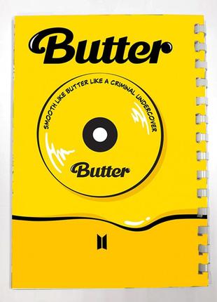 Блокнот скетчбук k-pop army bts butter (sk0059)2 фото