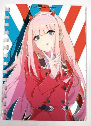 Блокнот скетчбук зеро ту аниме милый во франксе darling in the franxx для рисования (sk0039)