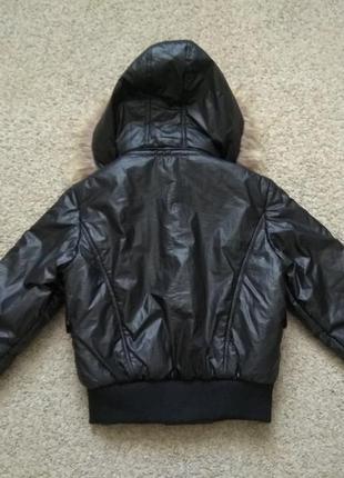Куртка демисезонная черная молодежная размер xs-s2 фото