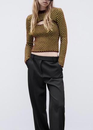 Zara джемпер кофта свитер с вырезом декольте