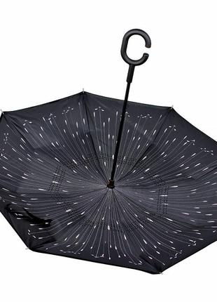 Умный зонт lesko up-brella метеоритный дождь женский2 фото