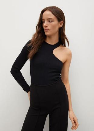 Гольф, гольфик, кофта в рубчик, тонкий свитер, кофта с одним рукавом