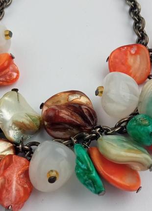 Браслет весна с ракушками на цепочке/аксессуары