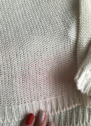 Молочный укорочённый свитер5 фото