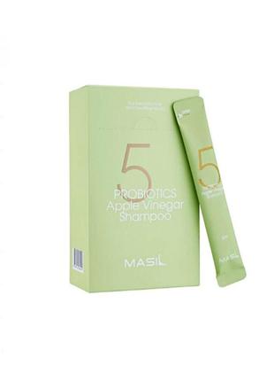 Шампунь с яблочным уксусом masil 5 probiotics apple vinegar shampoo, 8 мл1 фото