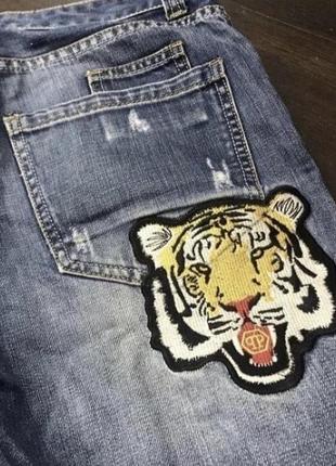 Оригінальні джинси чоловічі philipp plein з тигром4 фото