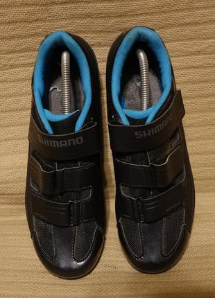 Велотуфли shimano sh-rp2w cycling - 3-hole, spd black 42 р. ( 26,5 см. )3 фото