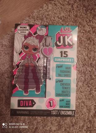 Лялька лол джейкей леді діва міні - l.o.l. surprise! jk diva q.t. mini fashion doll1 фото