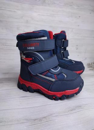 Термо сноубутсы для хлопчика дитячі чобітки зимові термо черевики8 фото
