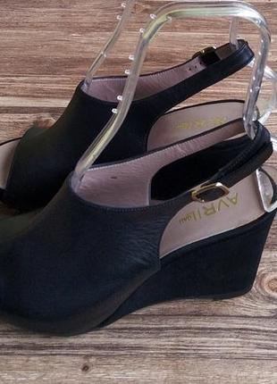 Босоножки на платформе avril gau. размер 39/40. кожа, замша.