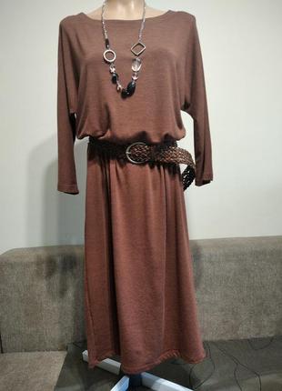 Суперское удлиненное женское трикотажное платье по фигуре от hema